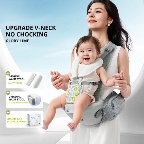 Bild von Ergonomische Babytrage mit Taillenhocker – Ideal für Neugeborene bis 36 Monate