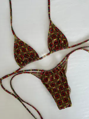 Image de Bikini Imprimé Fleuri Taille Basse 2025
