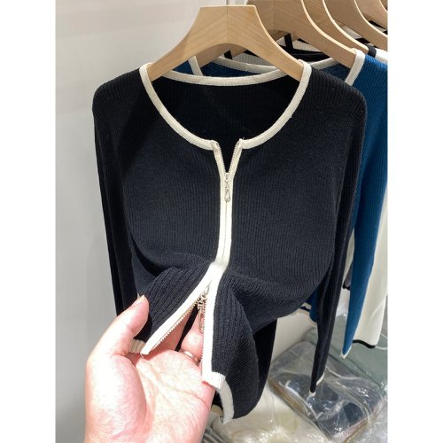 Image de Pull Tricoté Blanc Femme - Cardigan à Manches Longues
