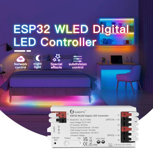 Image de Contrôleur LED RGB Intelligent ESP32 WLED