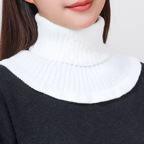 Image de Écharpe Tricotée Faux Col Détachable - Hiver Chaud & Élégant
