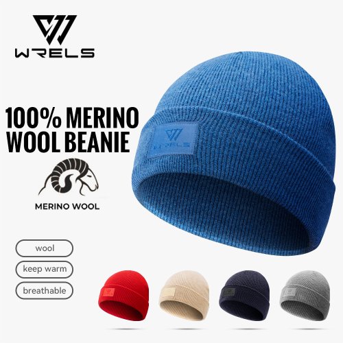 Imagen de Gorro de Lana Merino 100% Natural para Invierno – Calido, Ligero y Transpirable con Diseño de Reloj