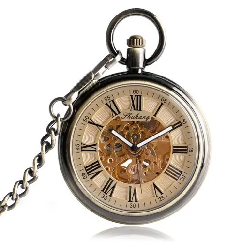 Image de Montre de Poche Antique avec Chaîne - Style Luxueux