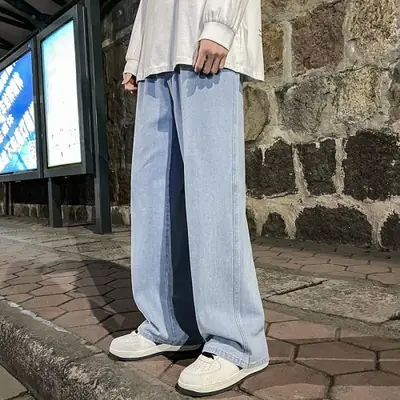 Image de Jeans Homme Baggy 2025 - Style Coréen Décontracté