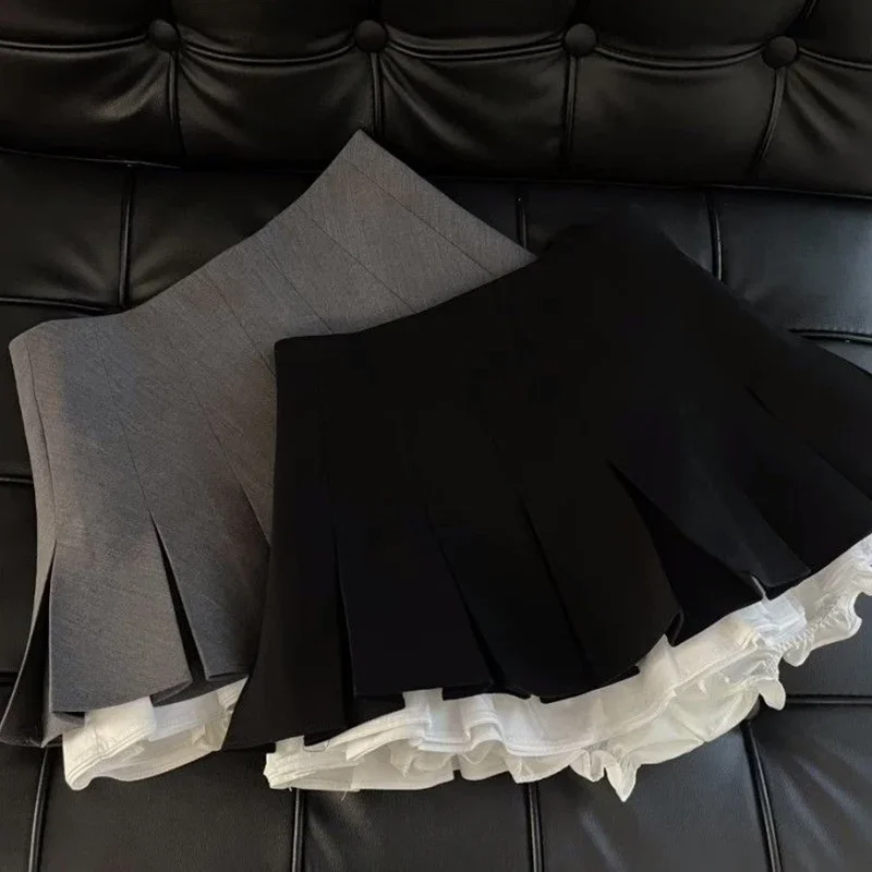 Imagen de Minifalda Negra con Volantes - Estilo Kawaii Coreano