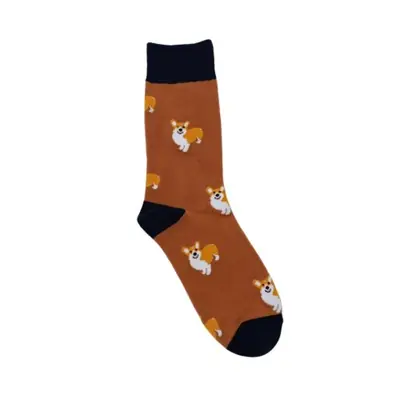 Image de Chaussettes Corgi Colorées en Coton pour Femme