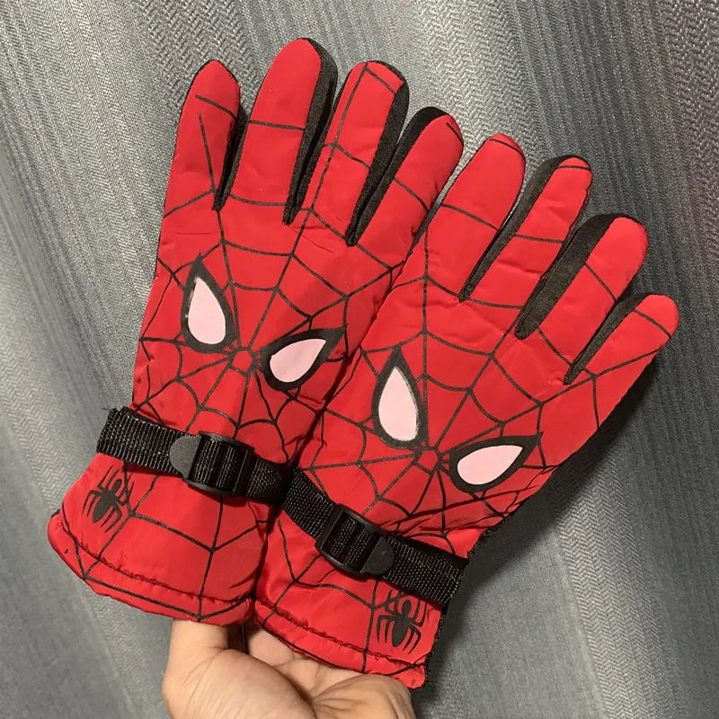 Afbeelding van Spider-Man Winterhandschoenen voor Kinderen – Warme, Winddichte en Waterdichte Ski- en Fiets handschoenen met Superheldendesign
