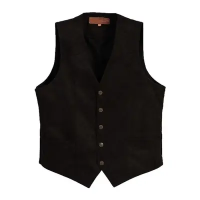 Image de Gilet Homme en Daim Col V - Style Vintage & Élégant