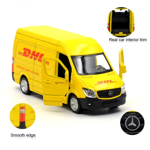 Bild von 1:36 RMZ City Sprinter DHL Legierung Diecast Auto Modell Spielzeug mit Rückziehmechanismus – Sammlerstück und Geschenk für Kinder, Geburtstag und Spielzeugliebhaber