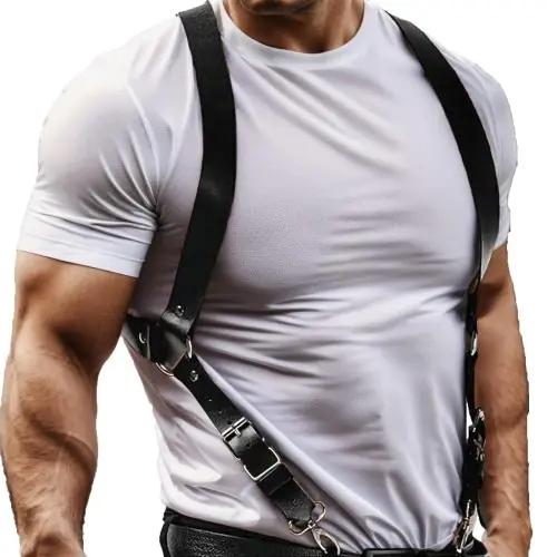Image de Bretelles Homme en Cuir - Style & Confort