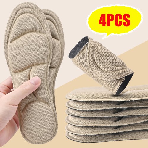 Imagen de Plantillas de Espuma Viscoelástica 5D para Masaje – Cojín Grueso y Transpirable, Ideal para Zapatos de Tacones Altos, Pack de 4 Unidades
