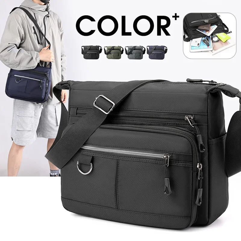 Image of 2026 Premium Men's Waterproof Oxford Crossbody Bag – Large Capacity Luxury Messenger Bag for Everyday Use