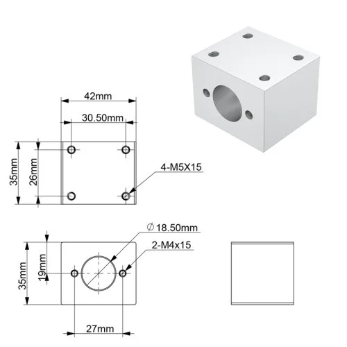 Blanco T12 tuerca asiento