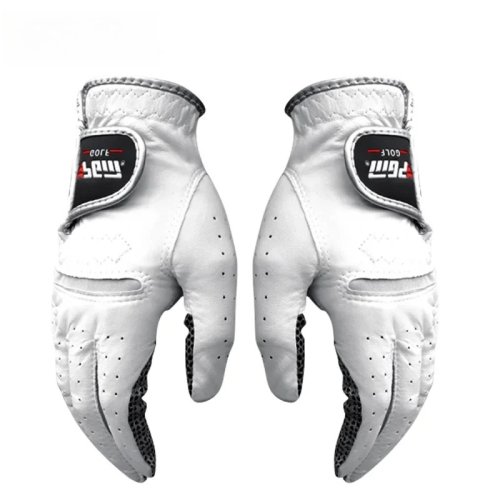 Bild von Authentische Herren Golfhandschuhe aus atmungsaktivem Leder – Schaffell, für linke und rechte Hand, anti-rutschend, ideal für Anfänger und Übungspraxis, Modell ST001