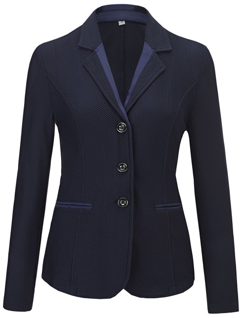 Immagine di Tuta Equestre Estiva da Donna in Tessuto Elastico e Traspirante per Competizioni e Equitazione Sportiva - Uniforme da Cavaliere Professionale
