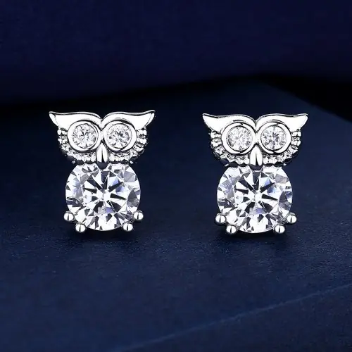 Image de Boucles d'oreilles créoles en cristal argent 925