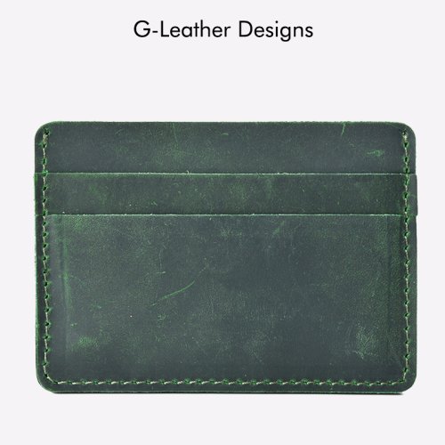 Afbeelding van Echt leer heren kaarthouders hoesjes Vintage Crazy Horse lederen zakelijke creditcard portemonnee