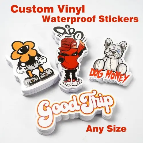Image de Stickers PVC transparents personnalisés, carrés ou rectangulaires