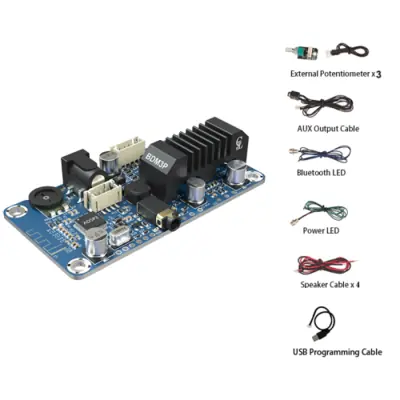 Image de Amplificateur Bluetooth 2x50W TPA3116 avec DSP et EQ