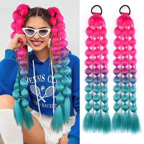 Image de Extensions de Cheveux Synthétiques à Bulles - 20 Pouces