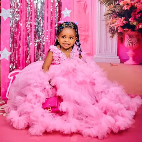 Image de Robe Rose Luxueuse pour Demoiselle d'Honneur