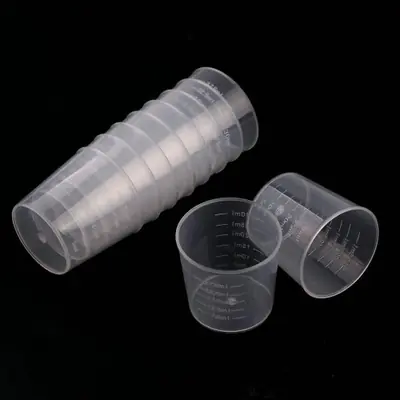 Image de Tasses à Mesurer 30ml - Graduées en Plastique Transparent