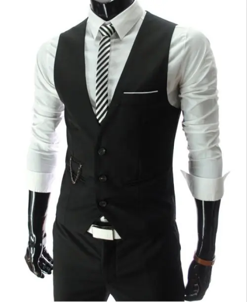 Image de Gilet Costume Homme Slim Fit - Élégant & Décontracté