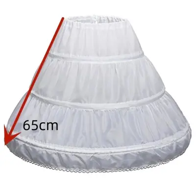 Image de Jupon Crinoline Blanc 3 Cerceaux - Volume Élégant pour Robe de Mariée
