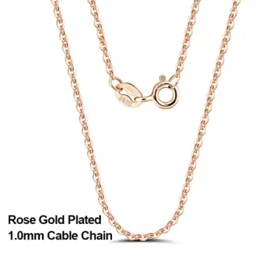 Image de Collier Chaîne Fine 18K Or & Argent Sterling pour Femme