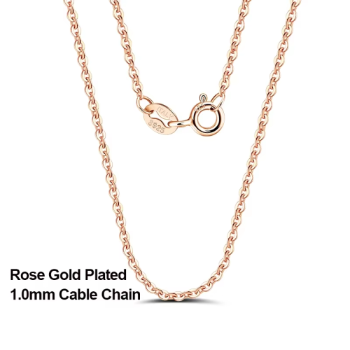 Immagine di Collana in Argento Sterling 925 con Finitura Oro 18K