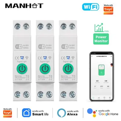 Image de Disjoncteur WiFi Intelligent 1P 63A avec Compteur kWh
