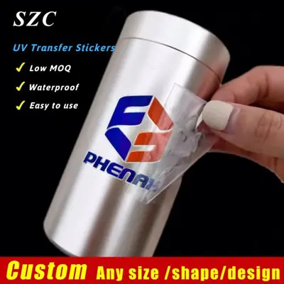 Image de Autocollants UV Personnalisés - Transfert DTF pour Tasses, Bouteilles & Plus
