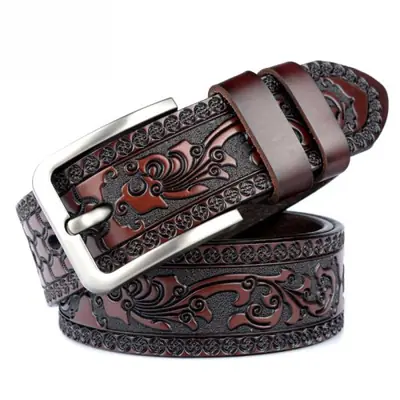 Image de Ceinture Homme Cuir Véritable - Style Vintage & Élégant