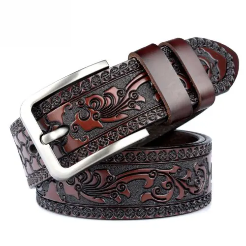 Image de Ceinture Homme Cuir Véritable - Style Vintage & Élégant