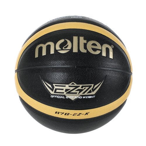 Afbeelding van Premium Basketbal voor Heren, Dames en Jeugd – Zwarte en Gouden PU Bal Maat 5, 6, 7 voor Indoor en Outdoor Training en Wedstrijden