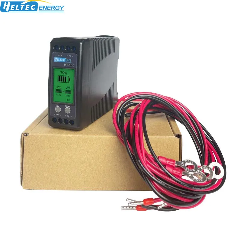 Image of Heltec 12V Active Battery Equalizer with 10A Balancer for Lead Acid, LiPo, and LiFePO4 Batteries in Parallel or Series – LCD Display for 24V, 36V, 48V, and 96V Systems