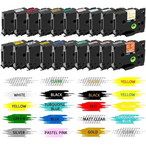 Afbeelding van Markdomain Labeltape 1 Pakket - 6mm, 9mm, 12mm - Compatibel met Brother P-Touch Labelmaker TZ/TZE-131, 231, 431, 531, 631, 731 - Zwart op Wit Etikettenlint