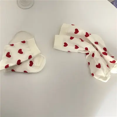 Image de Chaussettes Homme Coeur Rouge - Style Funky & Original
