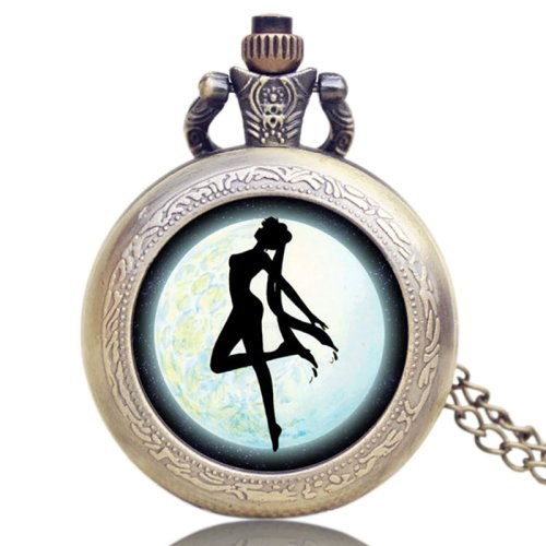 Image de Montre de Poche Sakura Étoiles & Lune - Style Japonais