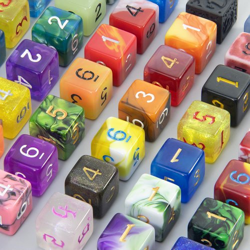Imagen de Dados de juego DND de colores aleatorios, juego de dados poliédermicos, 10 piezas, D4-D20, perfectos para juegos DND, juego de mesa RPG