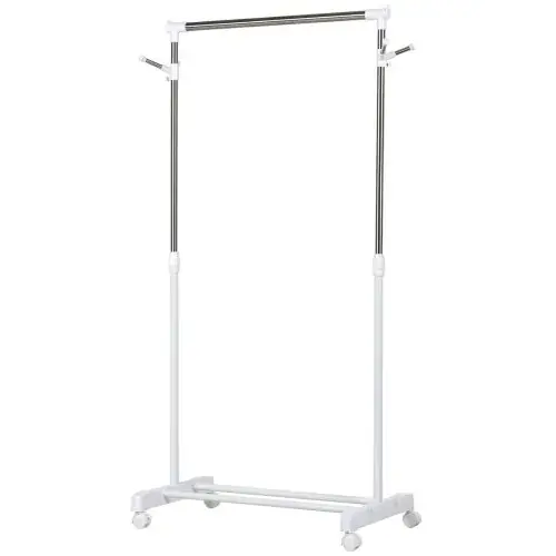 Image de Porte-vêtements Portable avec Roulettes - Design Élégant et Pratique