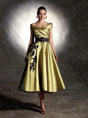 Image de Robe de Maman Olive Élégante 2025
