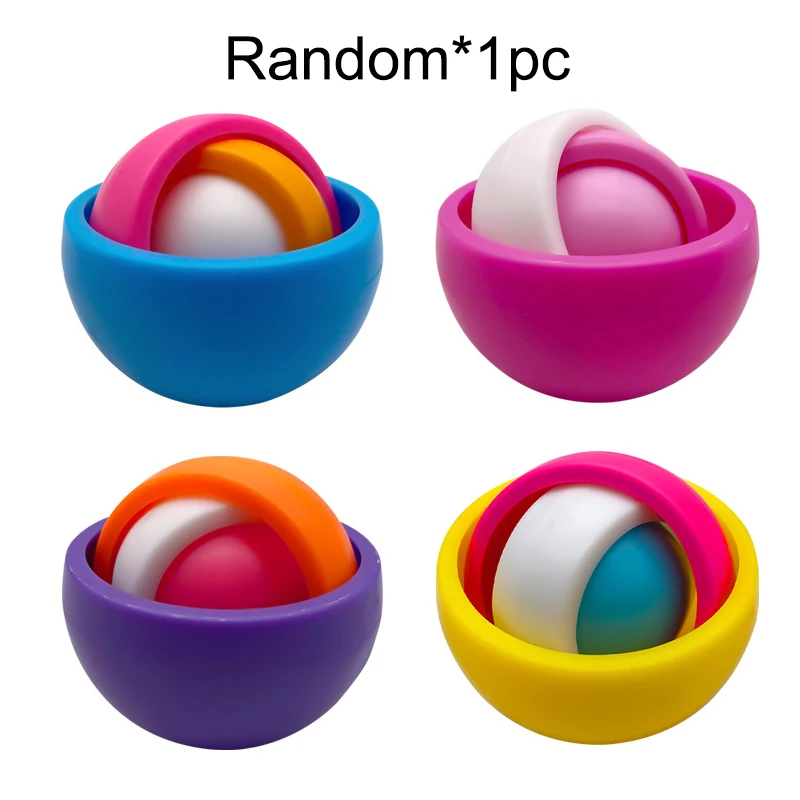 Afbeelding van 3D Rotatie Bal Fidget Gyro Zintuiglijke Speelgoed Hand Fidget Spinner Gyroscoop voor Kinderen Tieners Volwassenen Kinderen ADHD Autisme Stress Relief