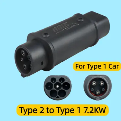 Image de Adaptateur Chargeur Voiture Électrique Type 2 vers Type 1 & GB/T