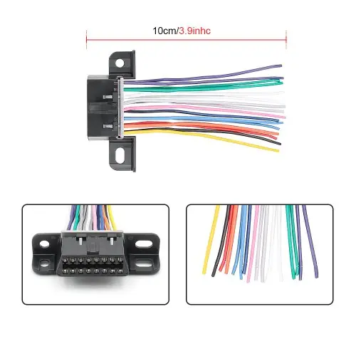 Image de Câble OBD2 16 Broches 10cm - Compatible VW, Toyota, Honda