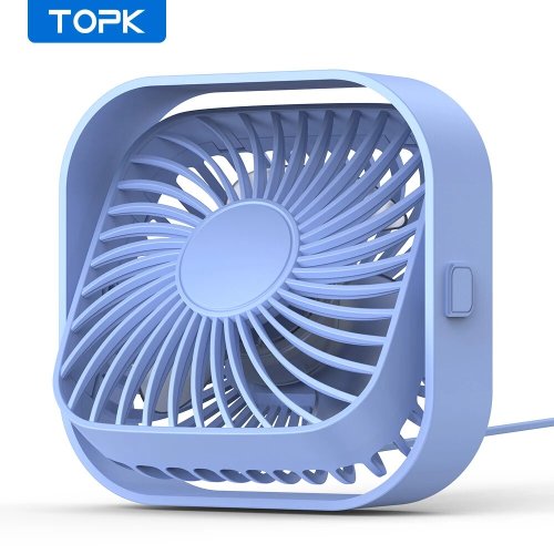 Zdjęcie Przenośny mini wentylator TOPK USB, biurkowy osobisty wentylator elektryczny, wentylatory stojące do...