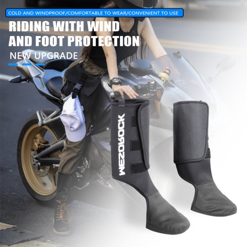 Image of Premium Windproof Ankle Protectors with Velvet Lining – Warm, Cold-Proof Foot Covers for Motorcycle Riding, Skiing, and Outdoor Winter Activities