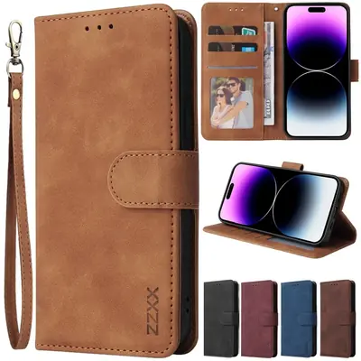Coque Portefeuille en Cuir pour iPhone - Élégance & Pratique