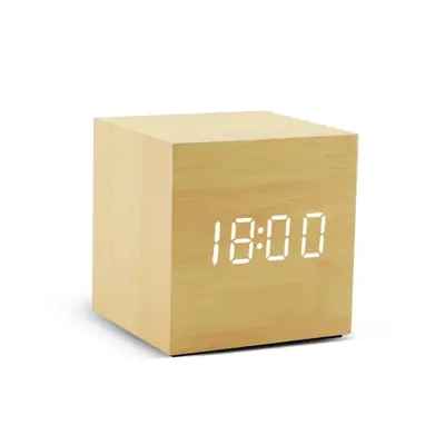 Image de Réveil Numérique en Bois Élégant avec Affichage LED