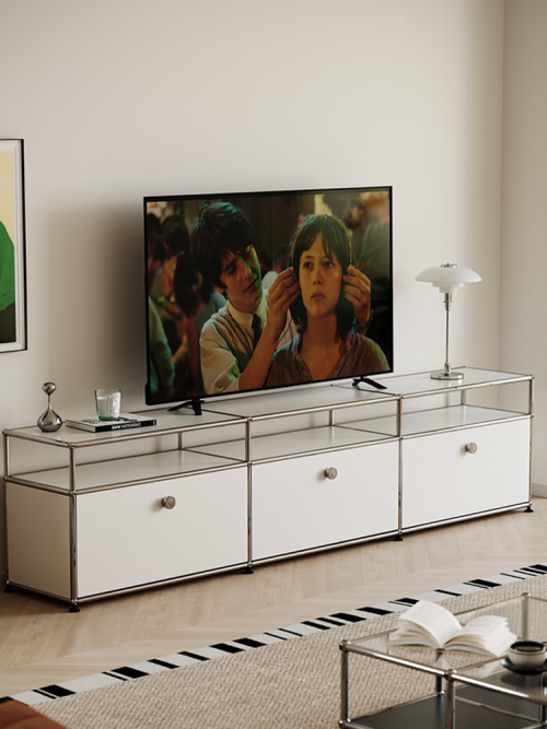 Image de Meuble TV Design avec Rangement - Armoire d'Angle Métal